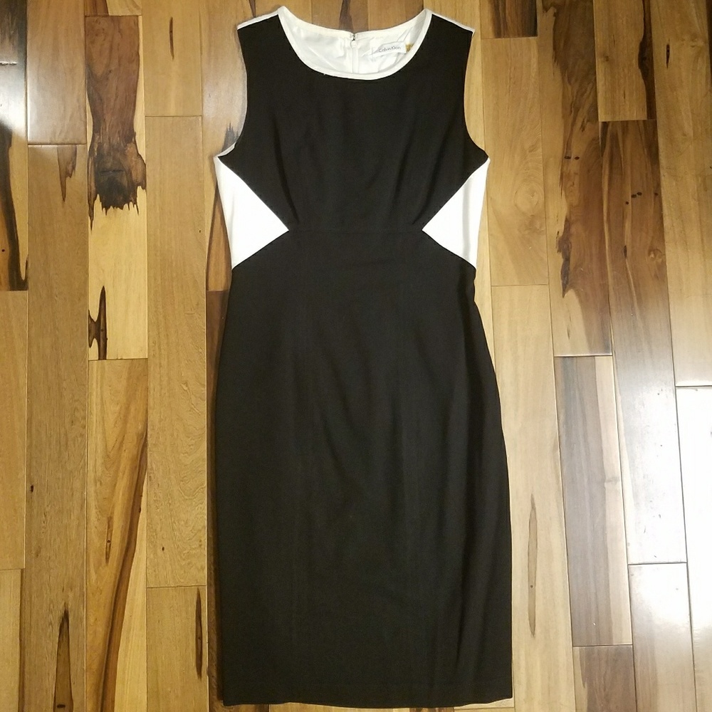 🌟Calvin Klein Black with White Dress